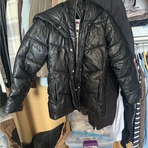 Abercrombie & Fitch Black Vegan Leather Jacket